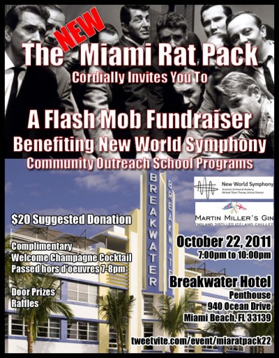 Miami Rat Pack Flash Mob Fundraiser benefiting New World Symphony’s community outreach programs